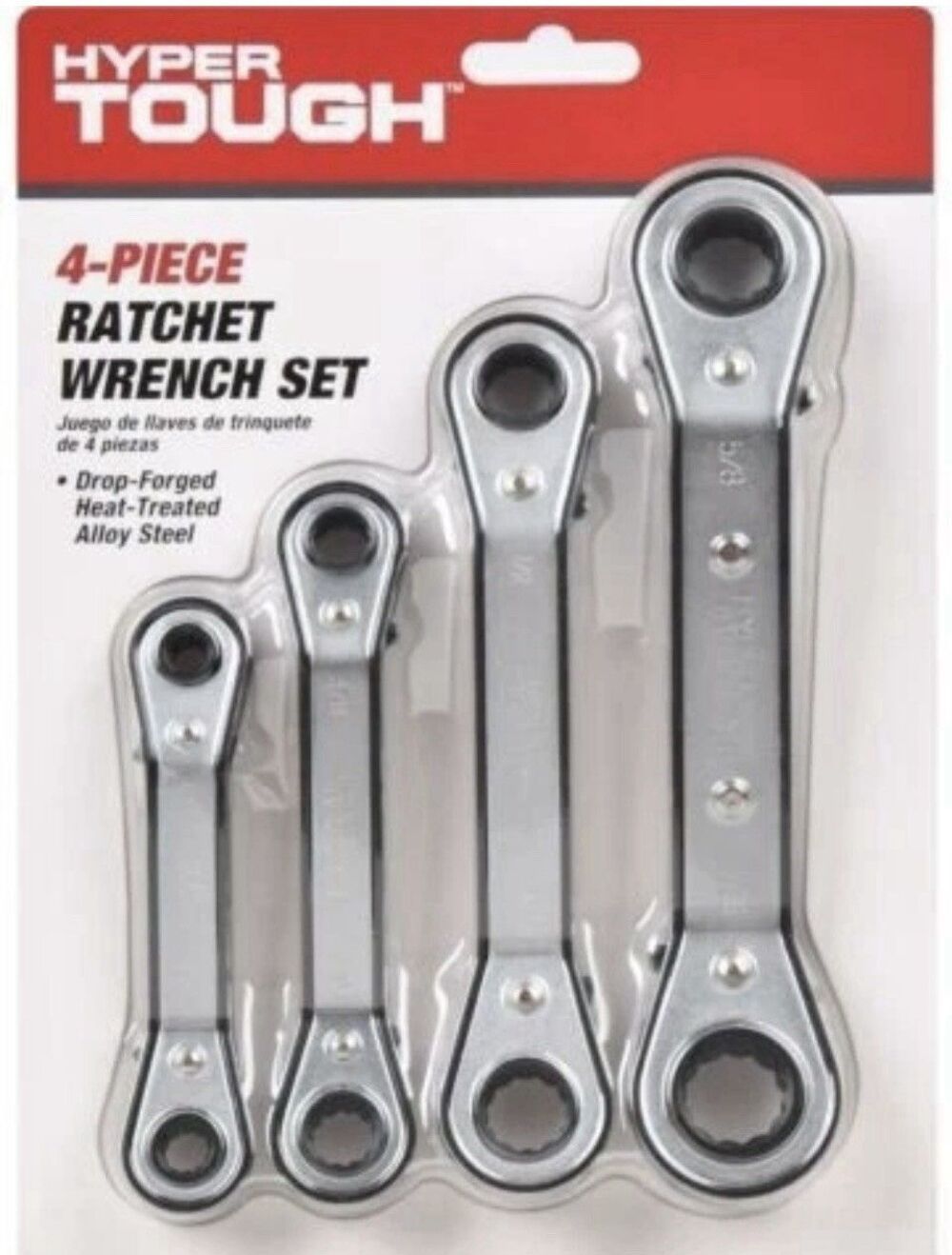 Hyper Tough Heavy Duty 4-Piece Ratchet Wrench Set
